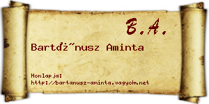 Bartánusz Aminta névjegykártya
